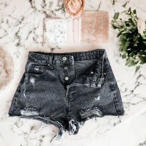 Wild Fable Highest Rise Cutoff Distressed Jean Shorts Size 0 Button Fly